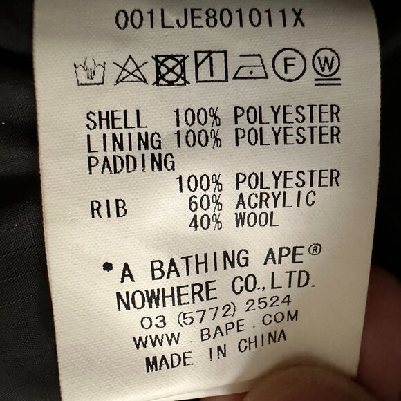 A BATHING APE BAPE MEN'S SPLINTER CAMO LIGHT BOMBER JACKET XL BRAND NEW 2018!!! - Picture 13 of 16